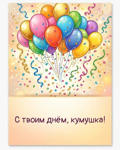 поздравительная открытка — С твоим днём, кумушка!